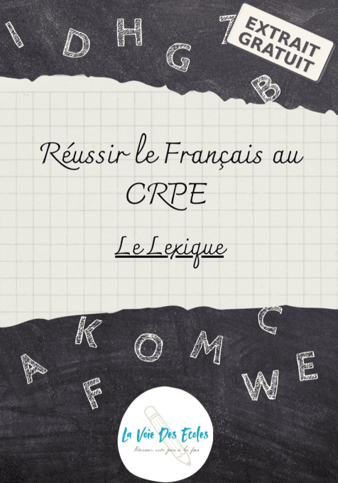 Extrait gratuit du livre de lexique pour le CRPE