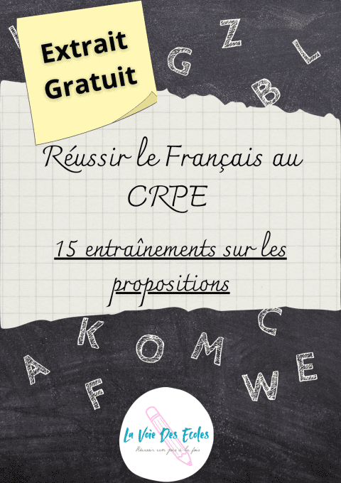 Réussir le Français au  CRPE - 15 entraînements sur les propositions (extrait gratuit)