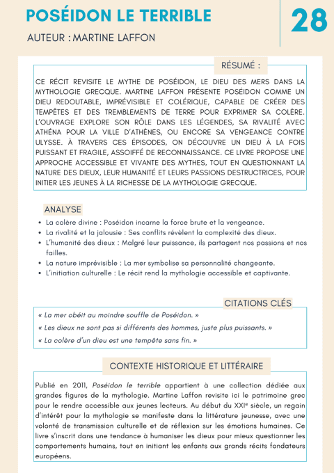 Livre numérique de fiches de lecture pour le CRPE – Volume 2
